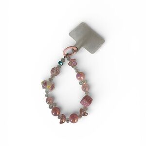 Sanrio Pink and Clear Beaded My‎ Melody Cellphone Charm